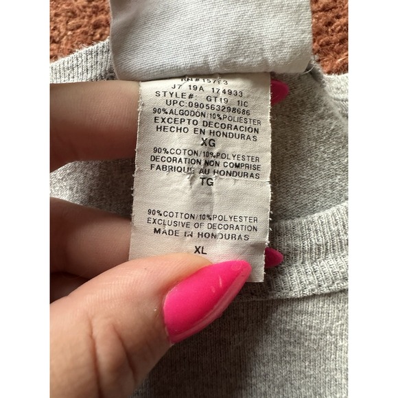 Grey Champion Velvet Spell Out Short Sleeve‎ Men's T Shirt XL Extra Large - Picture 4 of 5